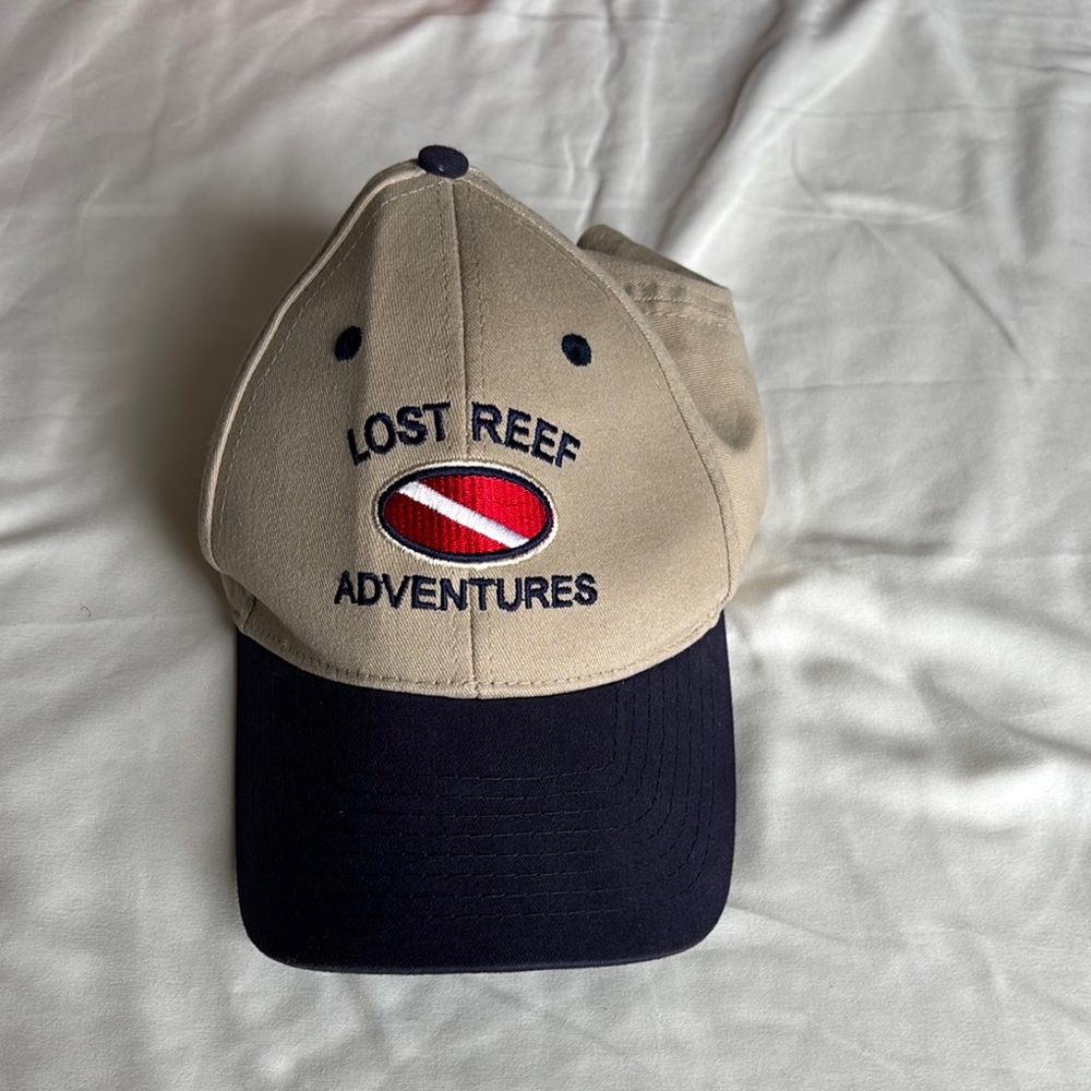 Lost Reef Adventures Tan and Black Cap